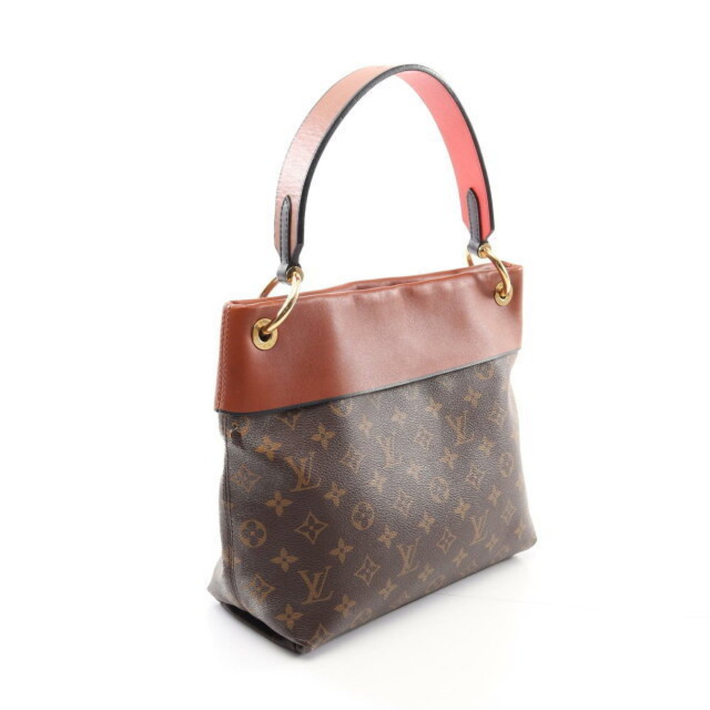 Louis Vuitton Red Brown Shoulder Tuileries Bag Black Besace